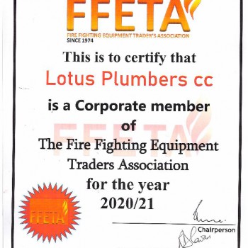 FFETA CERTIFICATE - 2020 FFETA CERTIFICATE - 2020