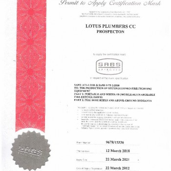 SABS CERTIFICATE - 2020 SABS CERTIFICATE - 2020